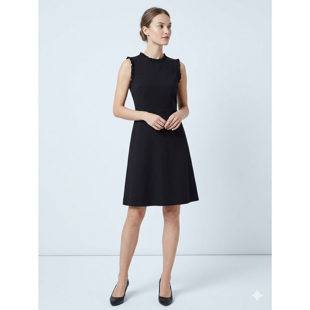 LOFT NWT Women's Black Sleeveless Fit & Flare Dress Size 8 NWT